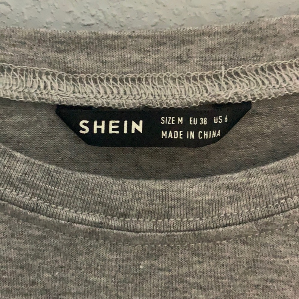 Drawstring Ruched Side Solid Tee from Shein